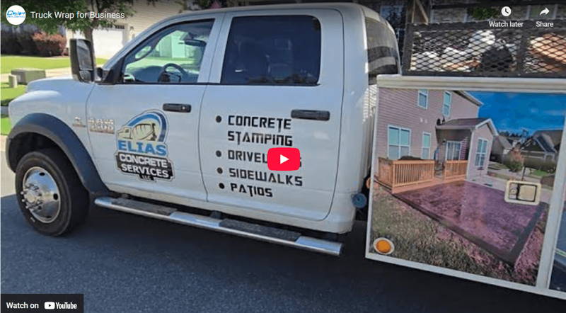 Link to YouTube video showing custom vehicle wrap