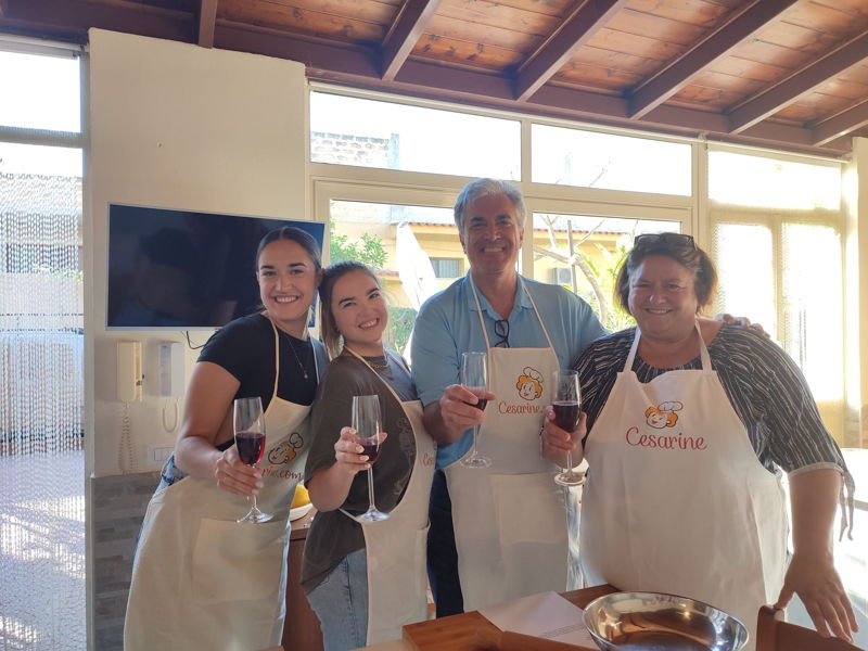 Cooking classes Bagheria: My grandmother's ravioli in the flower garden of my home
