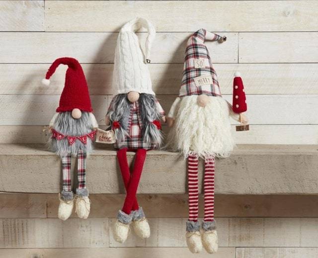 mudpie shelf sitter Christmas gnomes