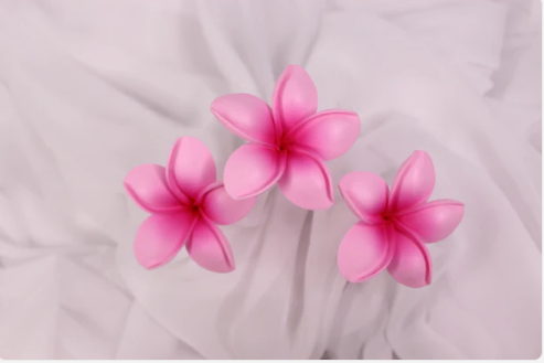 Petal Pink Frangipani Real Touch (6 Pack) - Realistic Artificial Flowers - Image 5