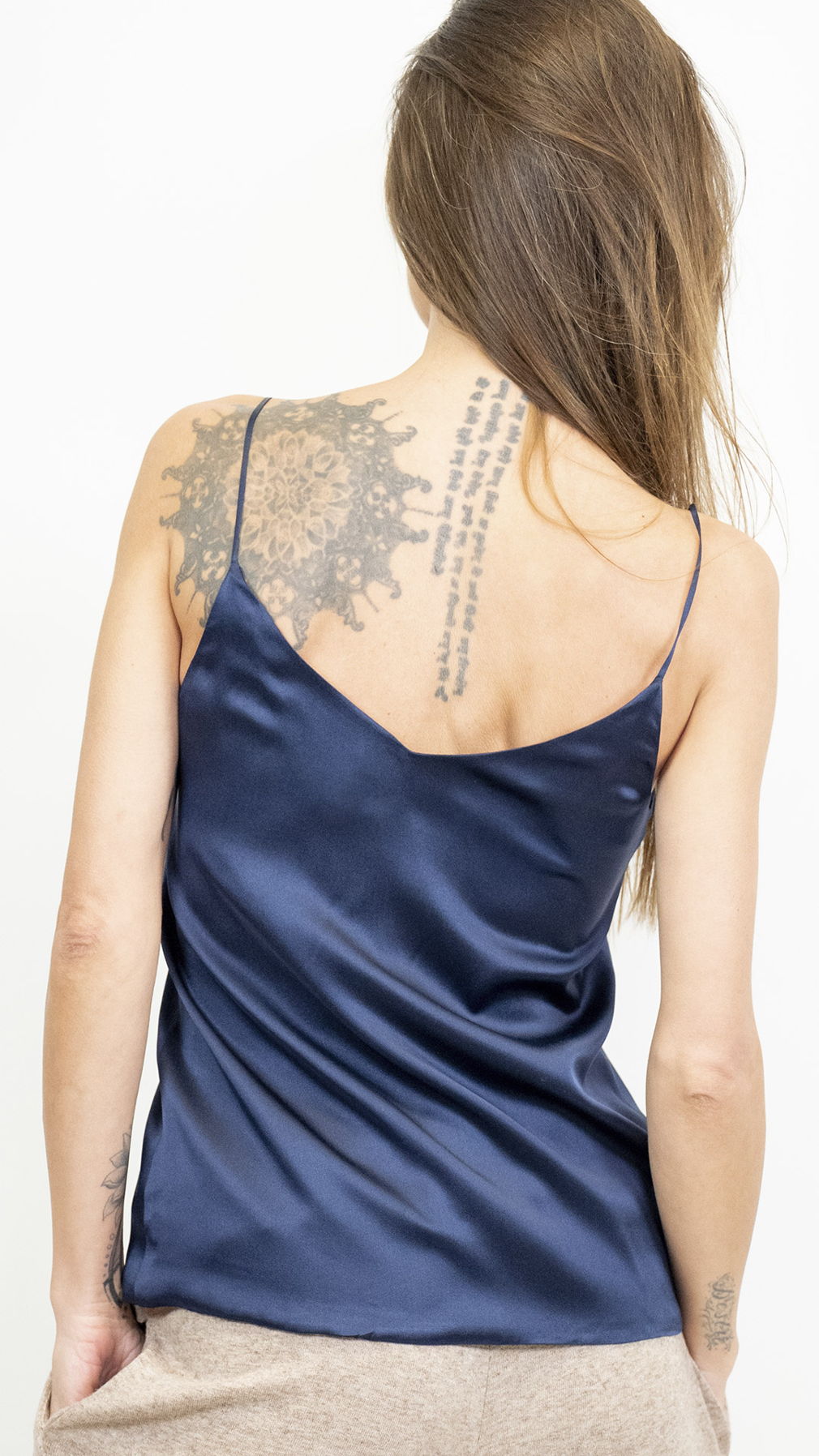 Blue Silk Tank