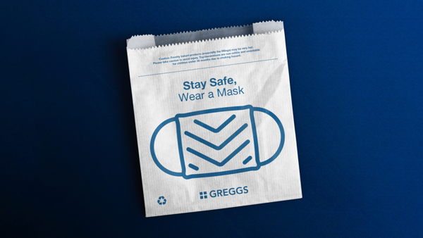 Greggs Pasty Bag (Conceptual) | Stay Safe Wear a Mask