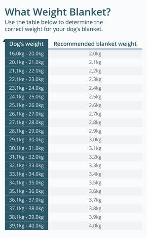 Choose the correct weight for a large dog