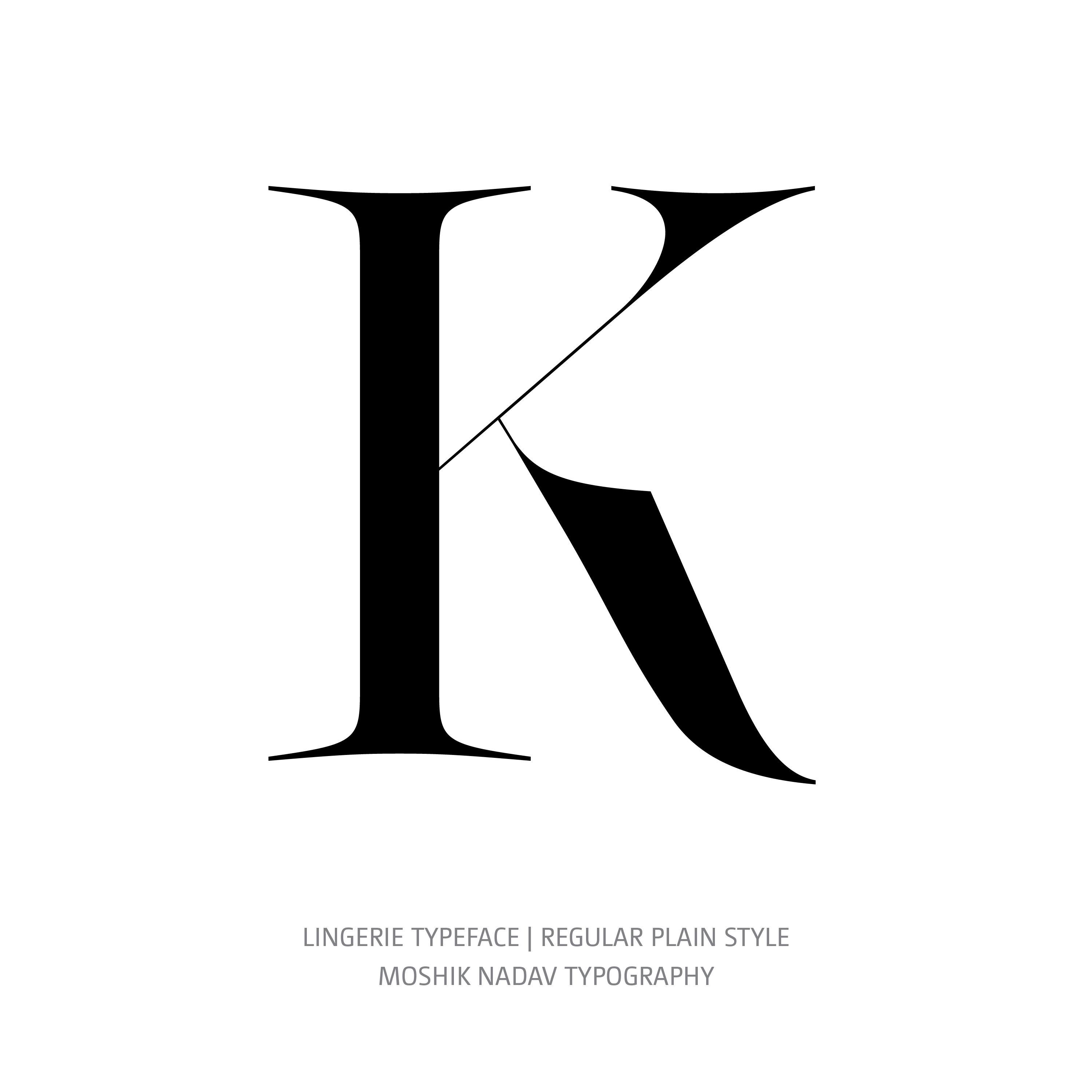 Lingerie Typeface Regular Plain K