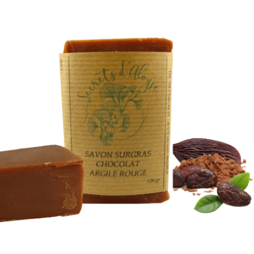 Savons Bio : Chocolat Argile Rouge + Type Alep