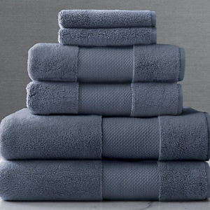 Frontgate Resort Collection Bath Towels 6 Piece Set in French Blue