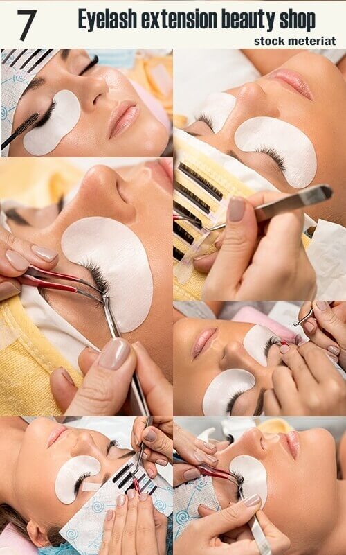 Наращивание ресниц в салоне красоты - бесплатные футажи