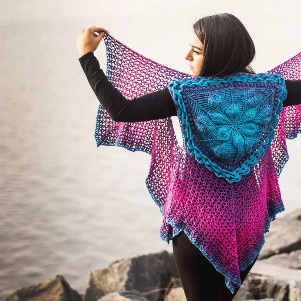 Embossed Crochet Boho Vest