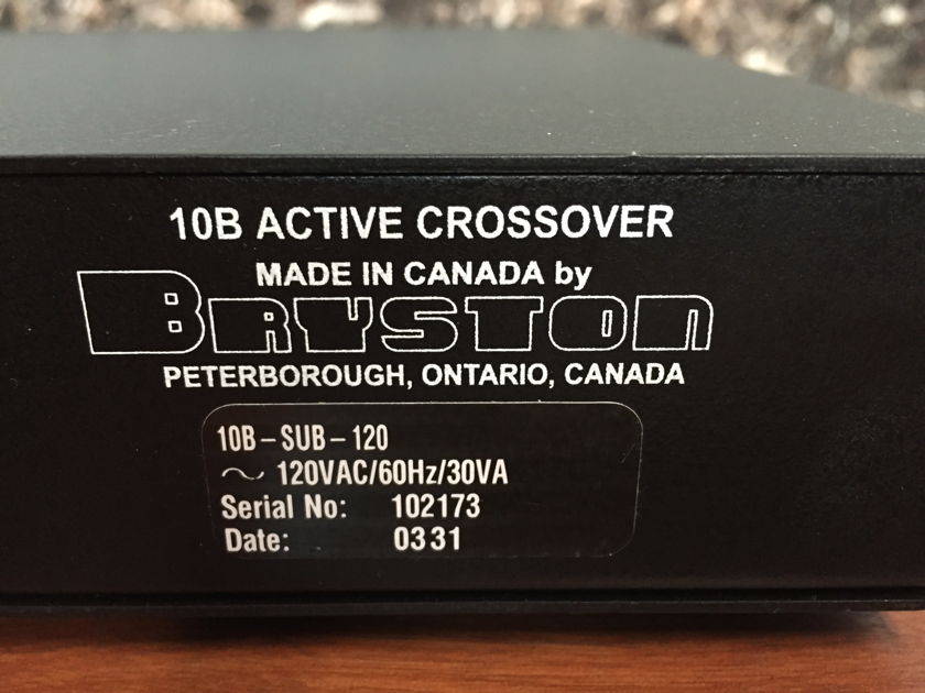 Bryston 10B-SUB Electronic Subwoofer Crossover   w/ $588 RESERVE