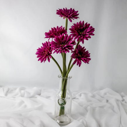 Magenta Real Touch Gerbera - Realistic Artificial Flowers - Image 2