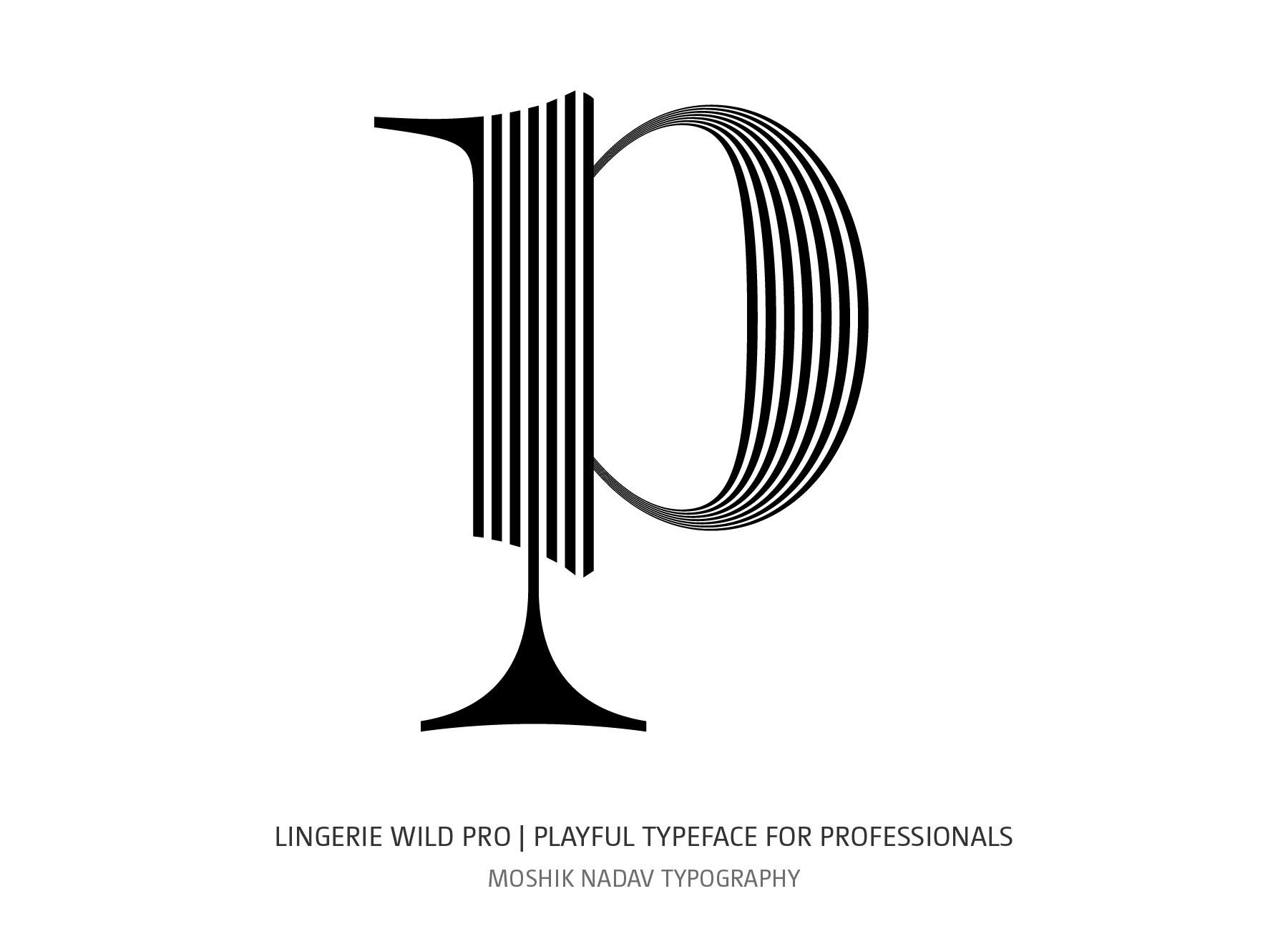 Beautiful lowercase p for logo design by Moshik Nadav Typography