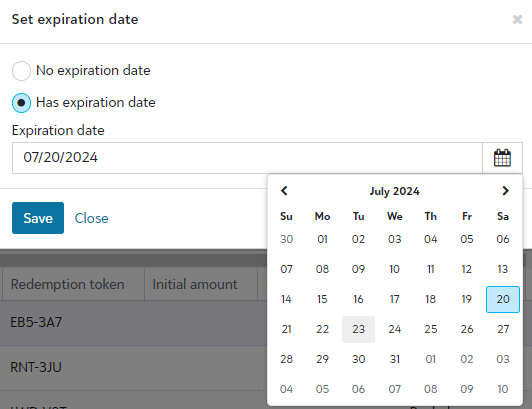 Editing Gift Code Expiration Dates