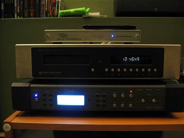 The phono, the CD Player, and the Amp