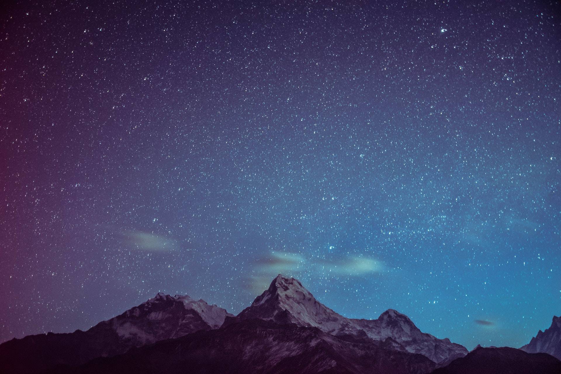 Cielo stellato di notte - Regola del 500