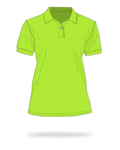 Neon green ladies fit honeycombed cotton polo shirts sj clothing manila philippines