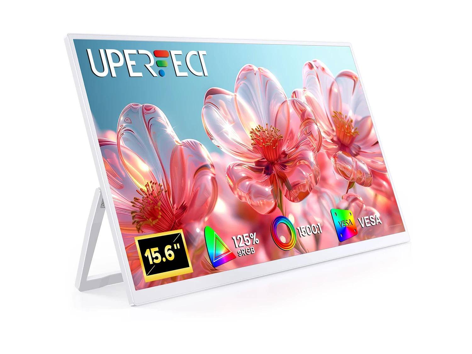 USetup T4 - White Portable Monitor 15.6" 1080P 60hz | UPERFECT