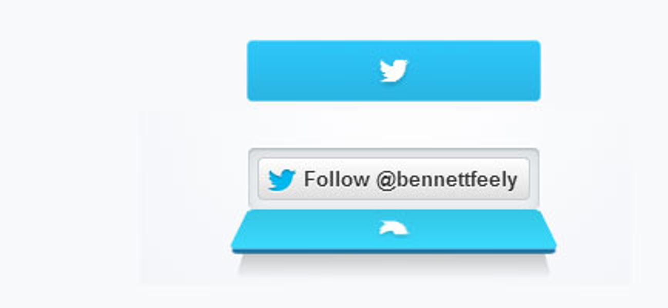 Прикольная кнопка Twitter для сайта с эффектами на CSS3