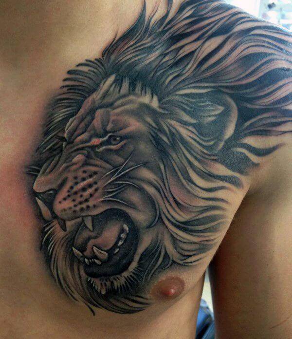 Tatouage Lion Rugissant