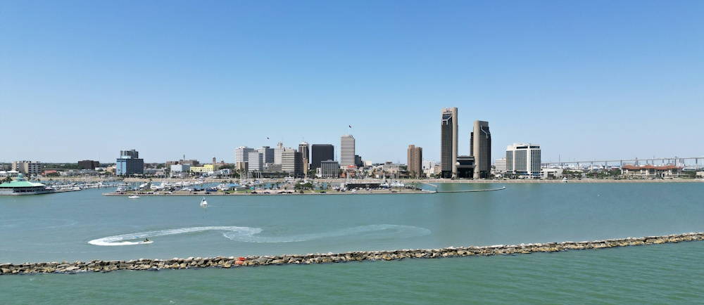Downtown Corpus Christi Skyline across the bay. Photo by Hameen Reynolds on Unsplash