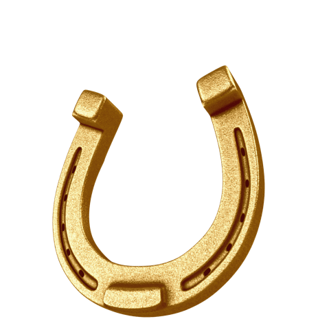 Large gold horseshoe