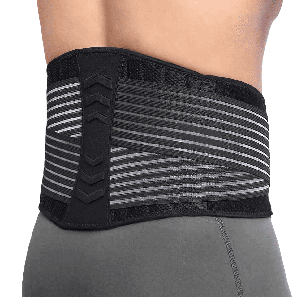 black - back support brace