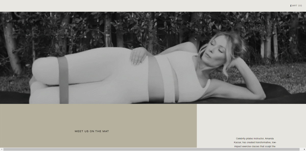 Screenshot of Pilates By Amanda, from the personal trainer websites collection.