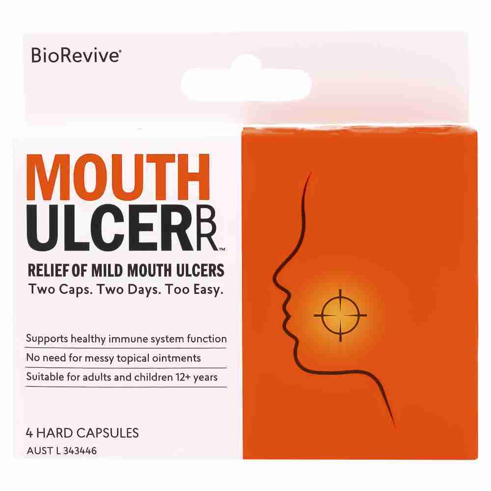 BioRevive MouthUlcer  Mouth Ulcer Relief  4 capsules - Image 2