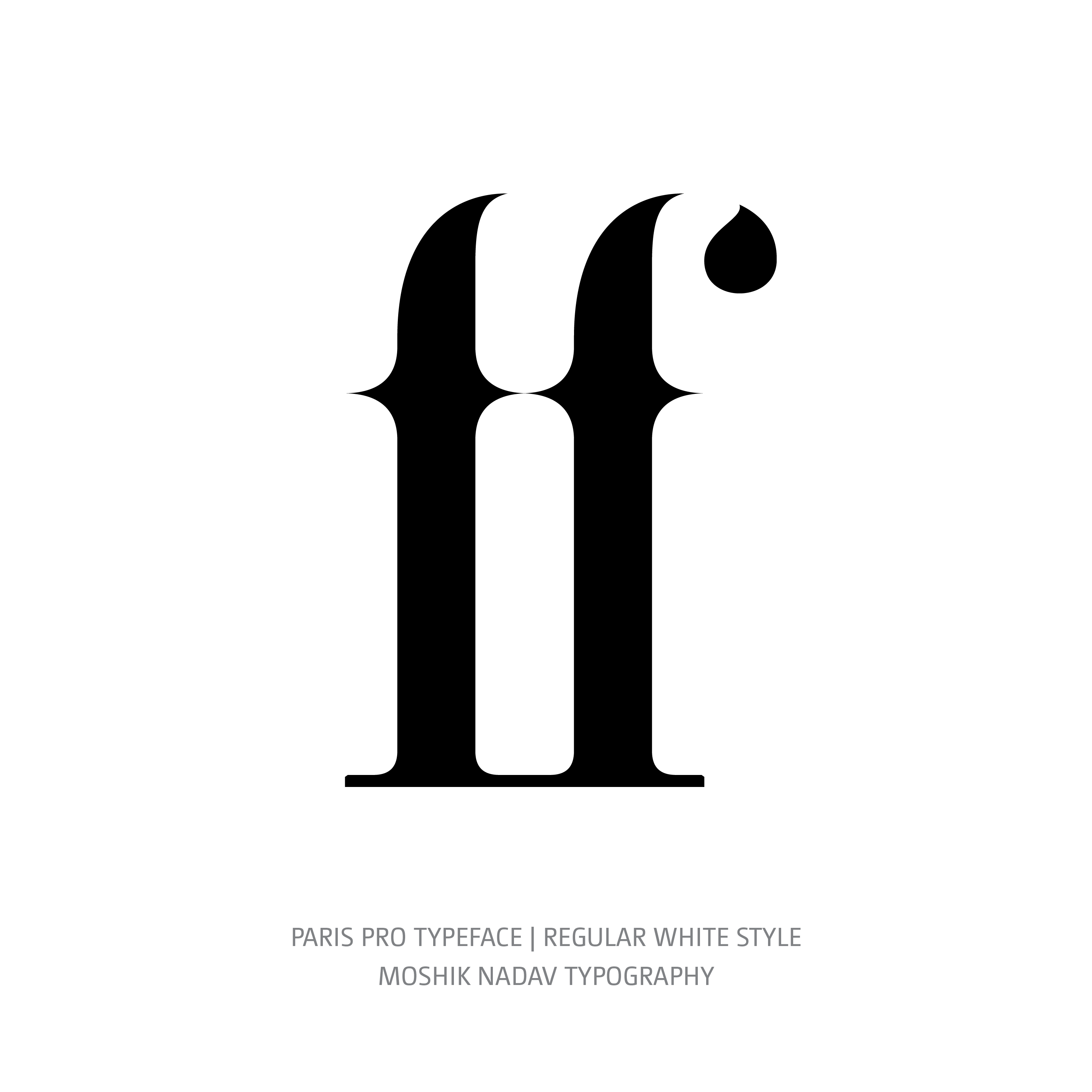 Paris Pro Typeface Regular White ff ligature