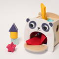 Close up on a Montessori Baby Tissue Box toy.