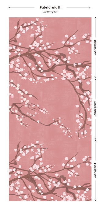 Pink Cherry Blossom fabric