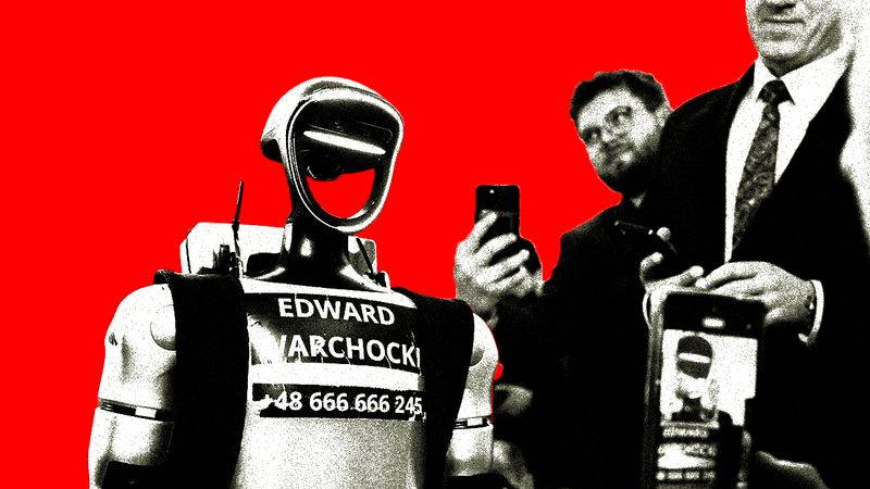 A humanoid robot named Edward WarchockI during a visit in the Polish Parliament (Sejm) in Warsaw, Poland on March 25th, 2026. Edward Warchocki is Unitree G1 Robotic Humanoid which has taken the Polish internet by storm, with many of its videos becoming vi