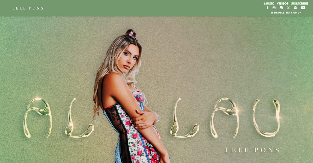 Screenshot of Lele Pons, from the celebrity websites collection.