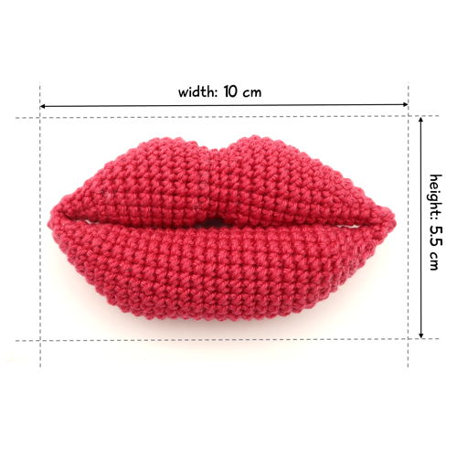 Lips, 3 Sizes, Crochet Pattern, Amigurumi