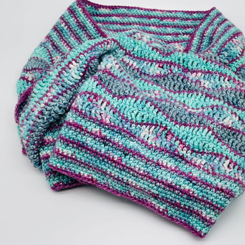 Gehäkelter Wellenschal Olga