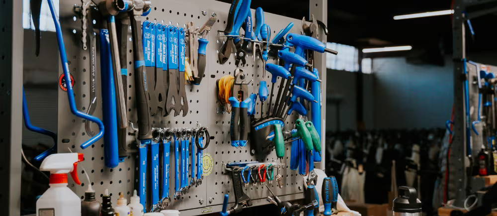 Bike repair workstand tools