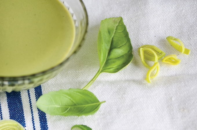 Basil and Leek Milk
