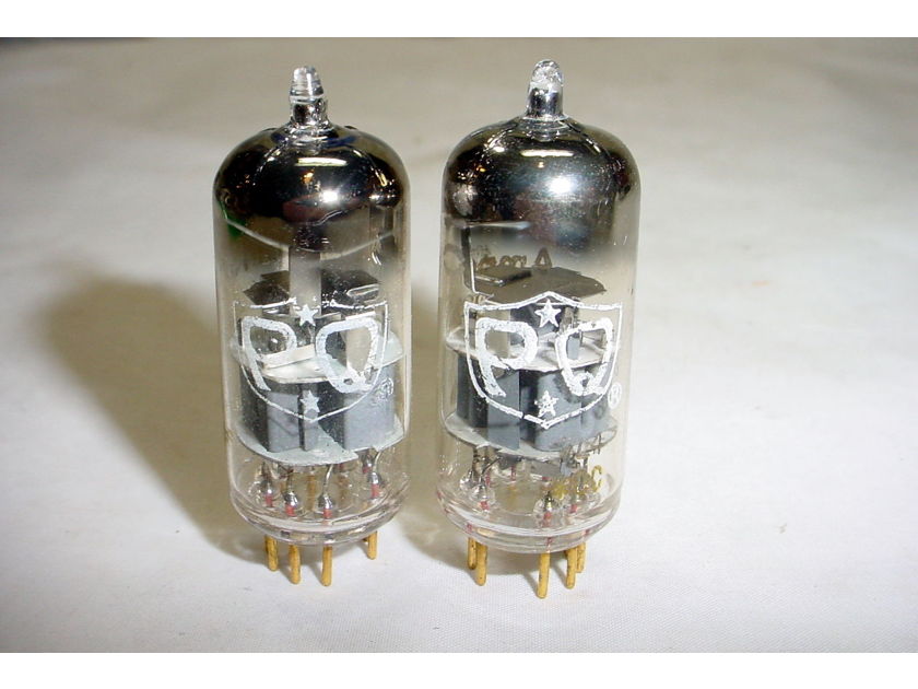 Matching Pair Amperex PQ 6922 E88CC  Gold Pin Tubes tested >100% ( Tubes 2 ) for all Pre-amp Aesthetix, Atma Sphere, Cary....