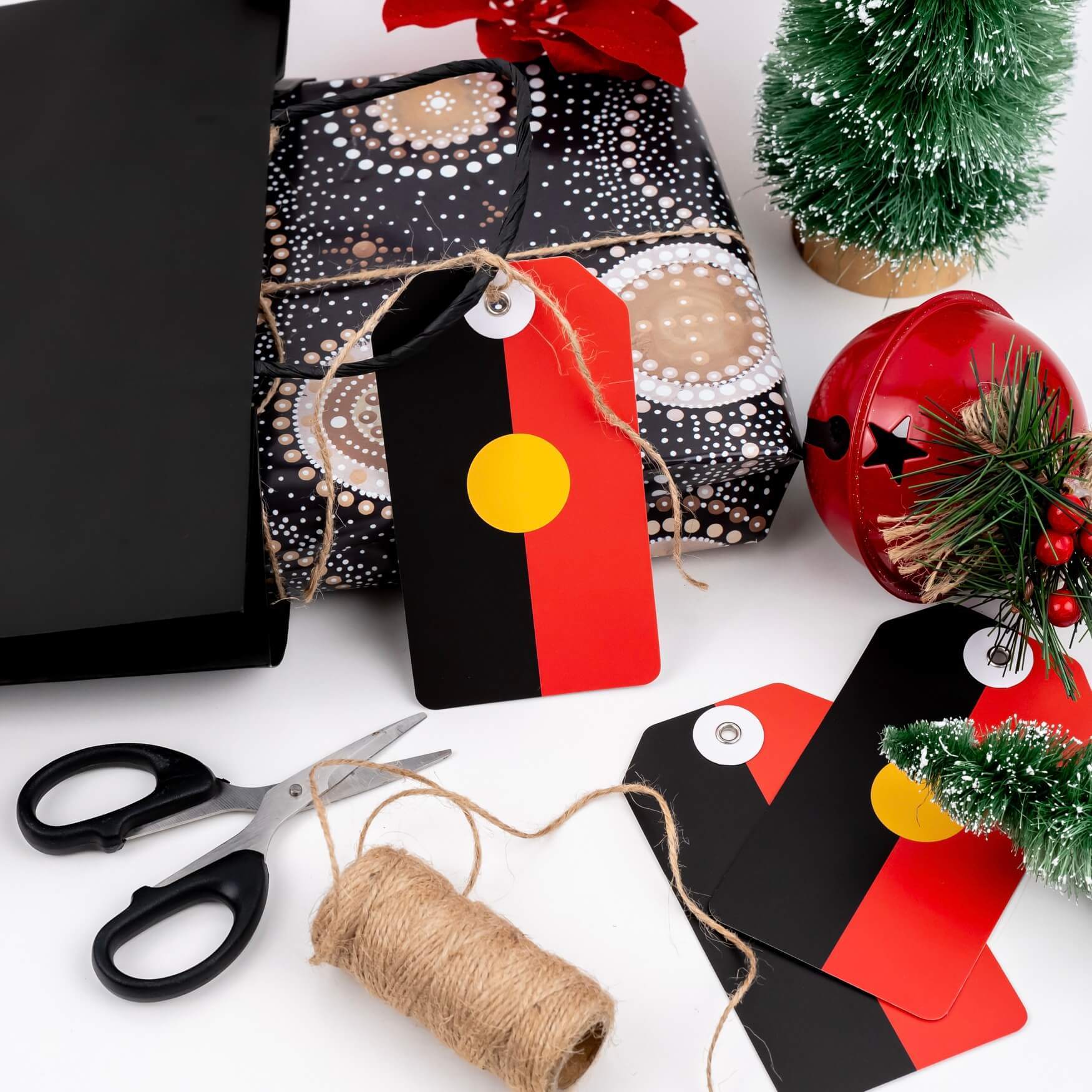 Aboriginal flag gifts with Indigenous design wrapping paper