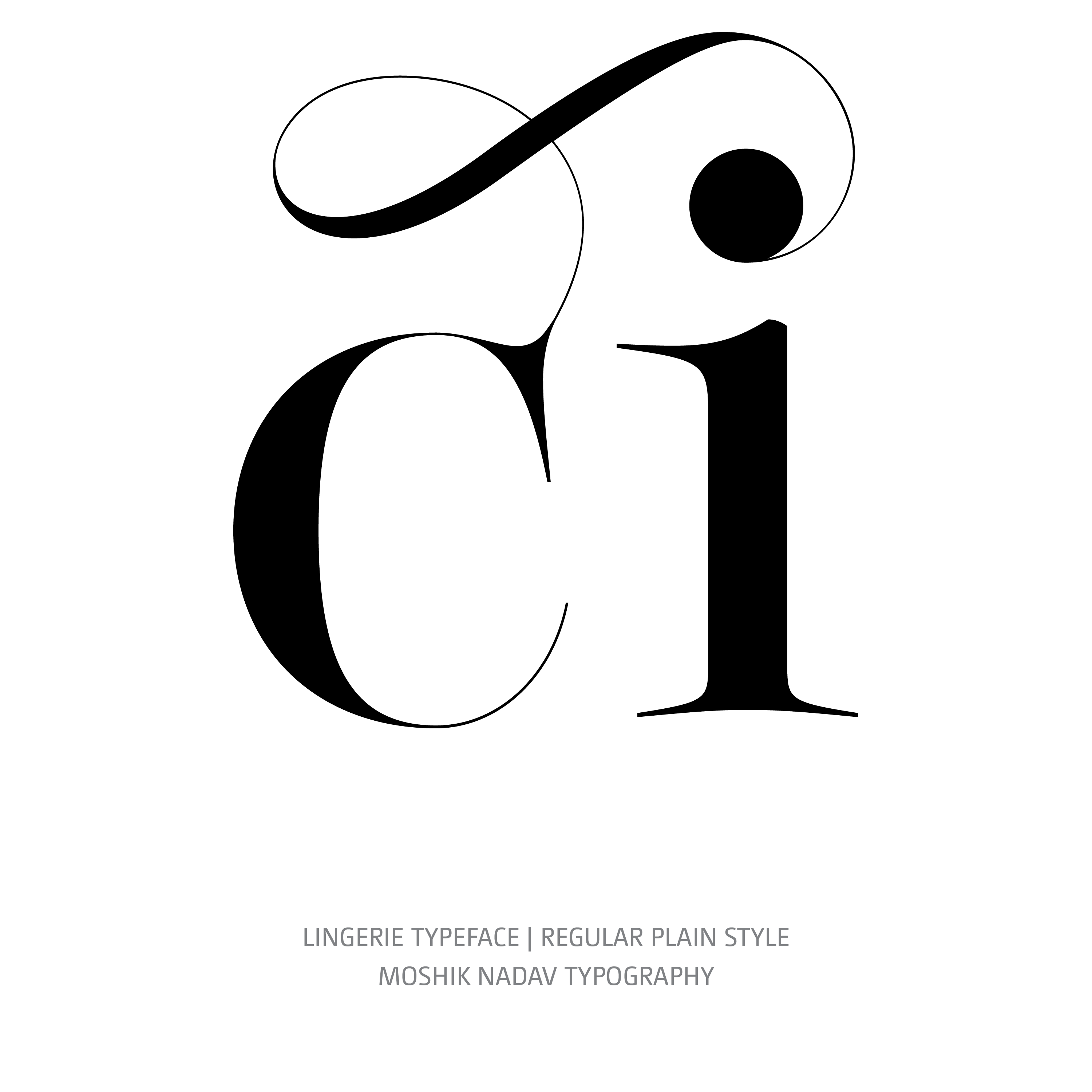 Lingerie Typeface Regular Plain glyph