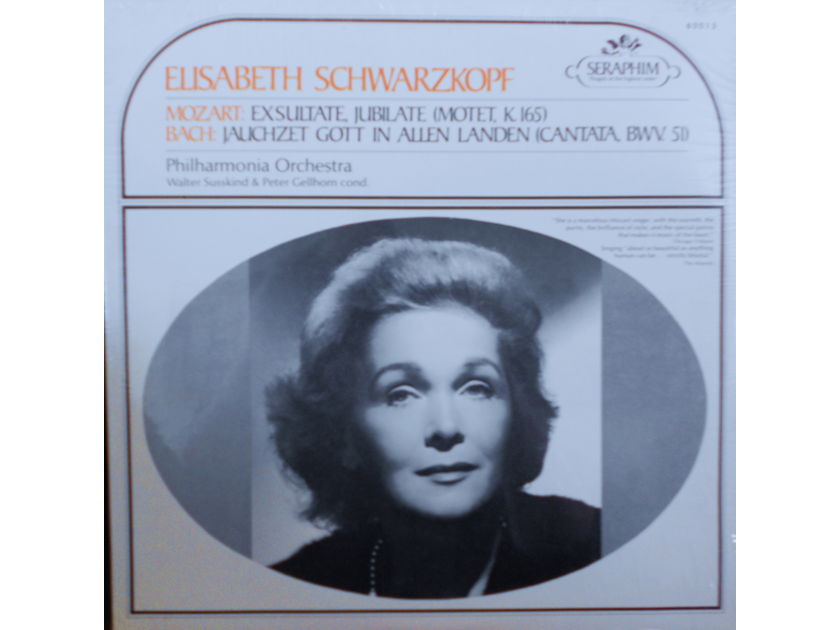 FACTORY SEALED ~ ELISABETH SCHWARZKOPF ~  - MOZART & BACH~PHILHARMONIA ORCHESTRA ~  SERAPHIM 60013 (1961)
