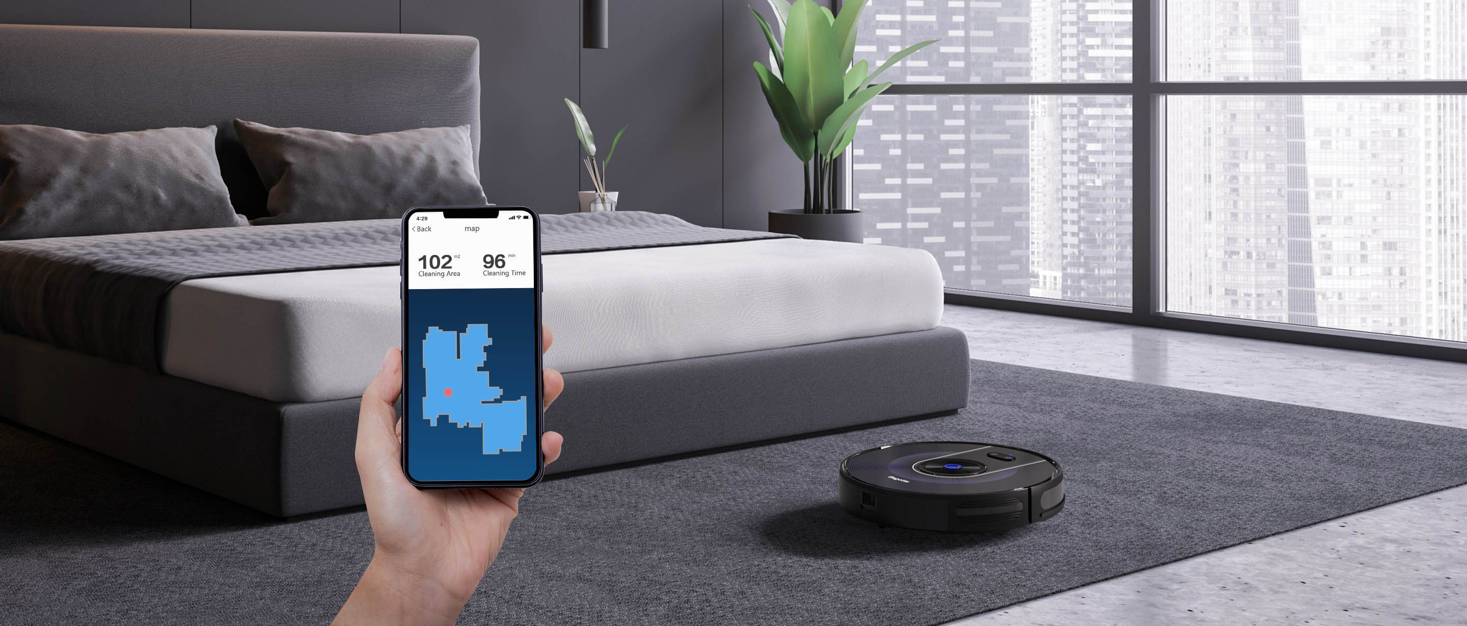 2022 Upgraded Bagotte BG800 Robot Vacuum 2in1 Vacuum & Mop Robot