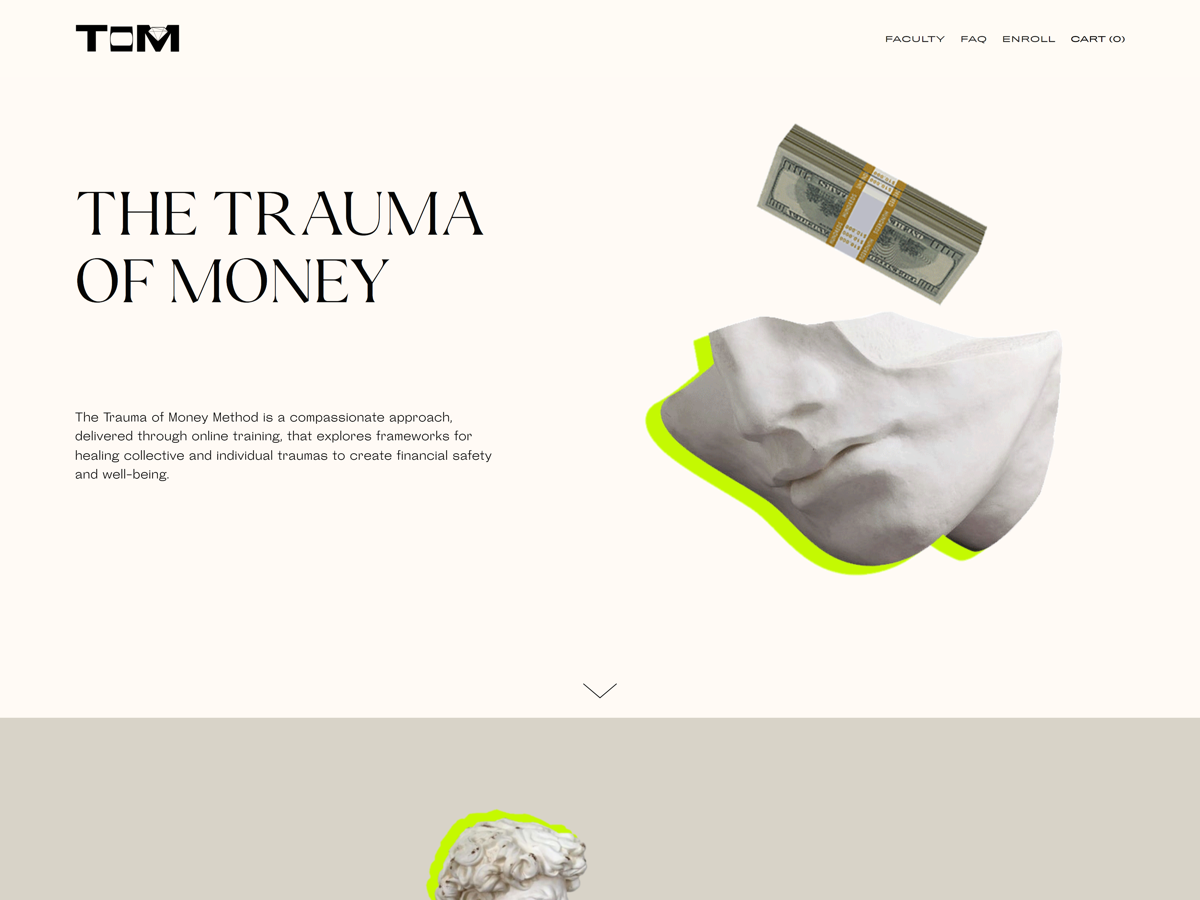 Screenshot of Trauma of Money, from the teacher & educator websites collection.