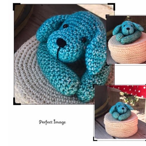 Crochet pattern box with Puppy