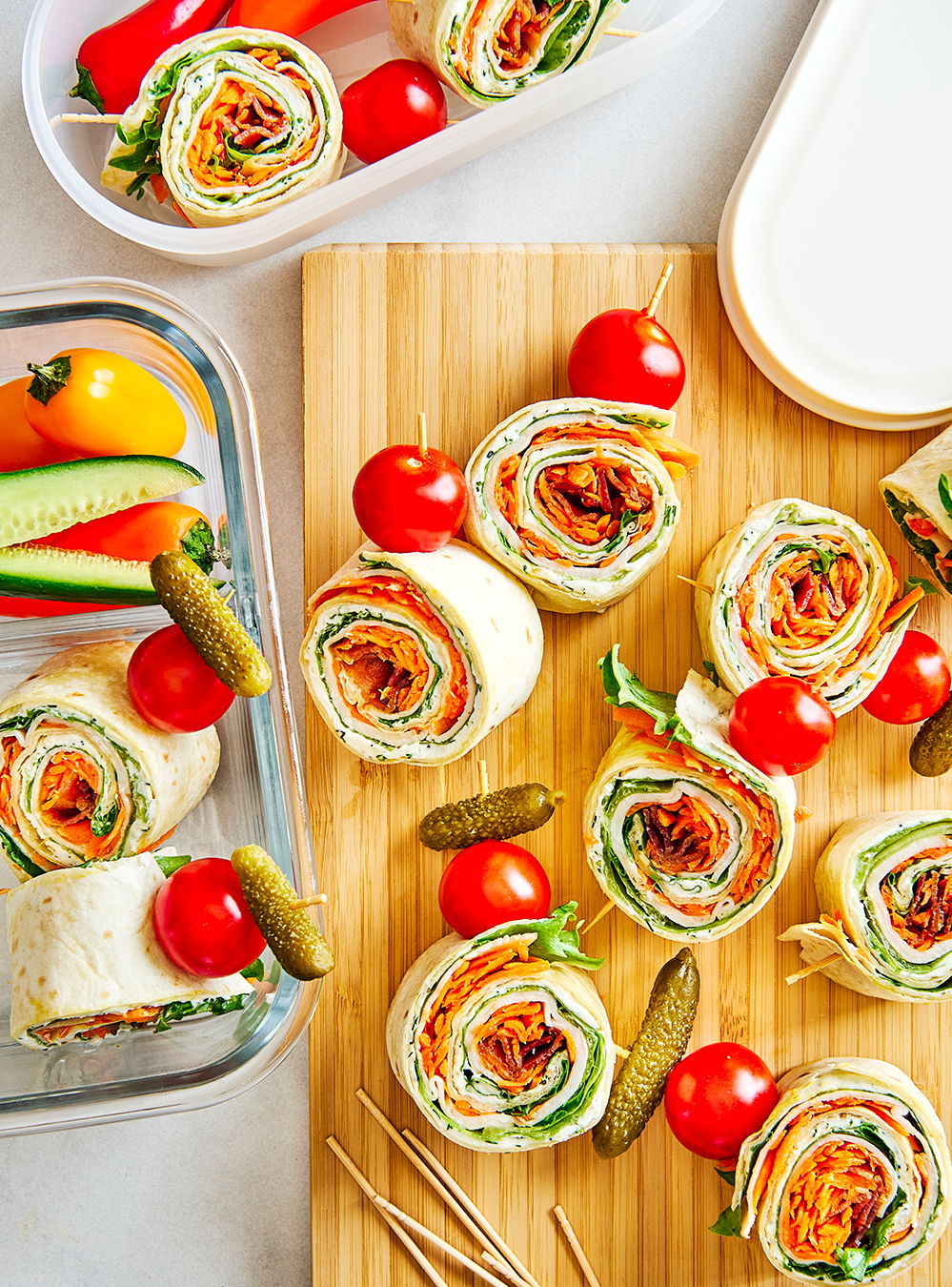 Turkey Wrap Pinwheels with Bacon and Cream Cheese | RICARDO