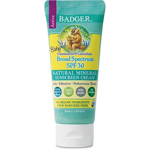 Thinkbaby Safe Sunscreen Spf 50 Vs Badger Baby Zinc Oxide Sunscreen Cream Spf 30 Slant
