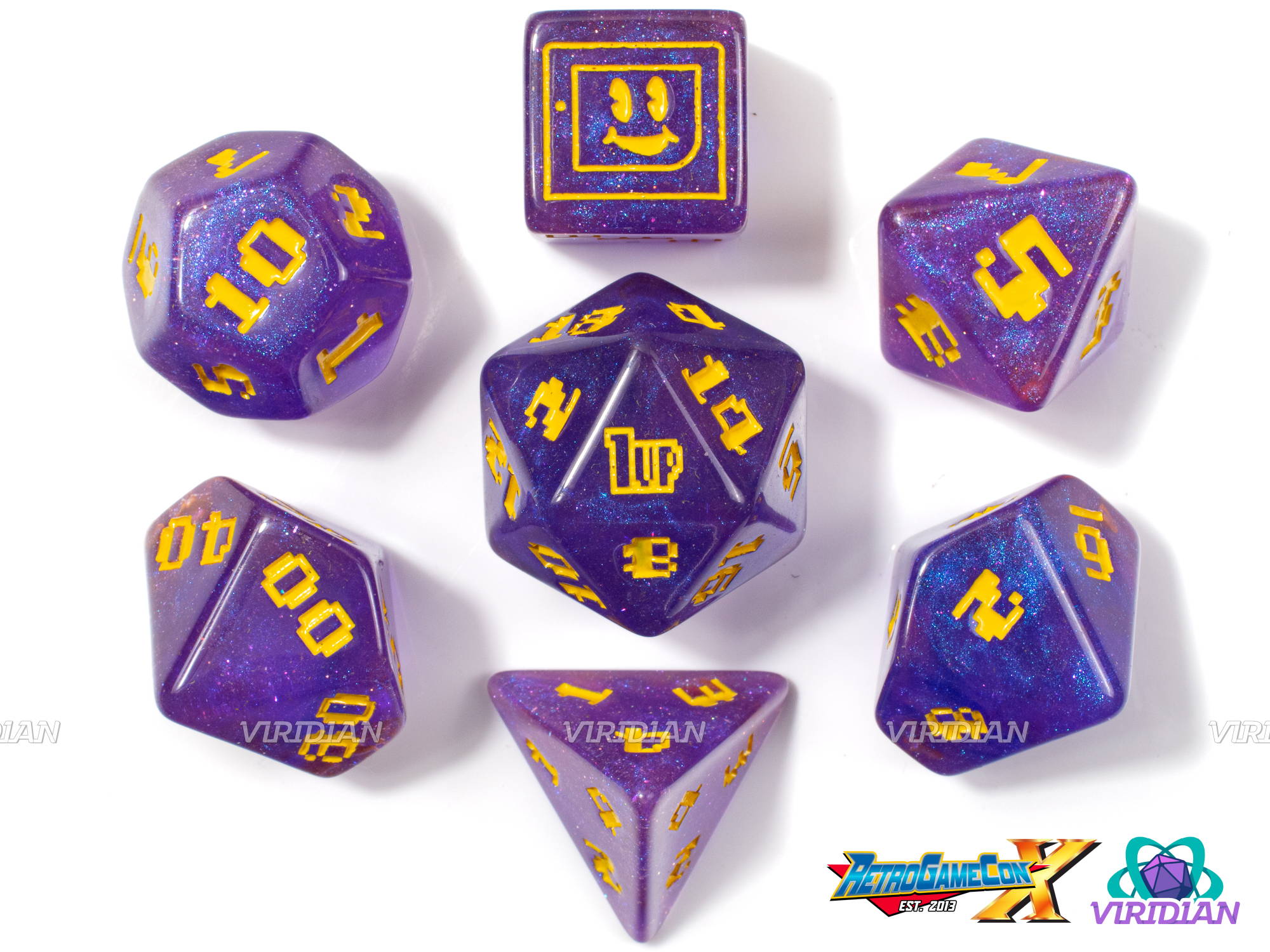 RetroBoy Video Game Themed Dice Set of 7