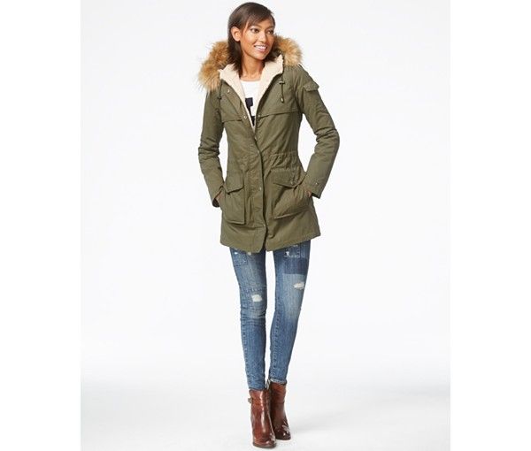 lined parka tommy hilfiger