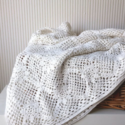 Granny square vintage bedsprei "La nostalgie"