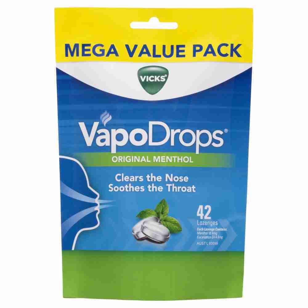 Vicks Vapodrops Original Menthol 42 Lozenges