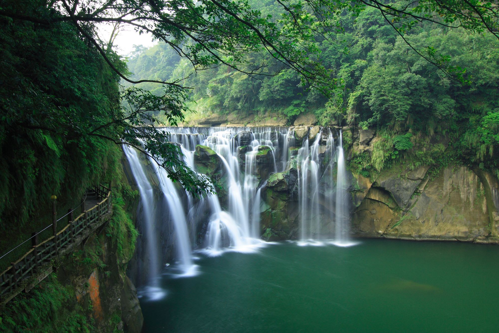 a beautiful waterfall